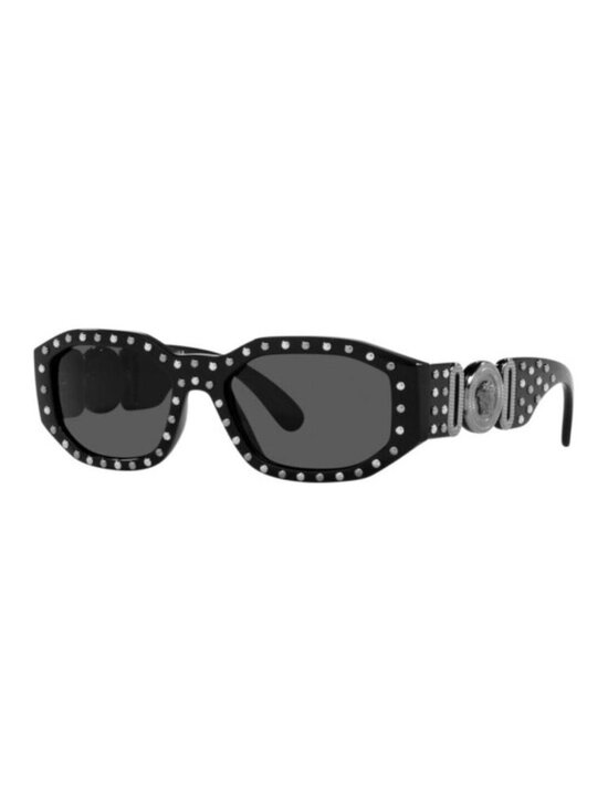 Versace Accessories - Versace Dark Grey Geometric Unisex Sunglasses